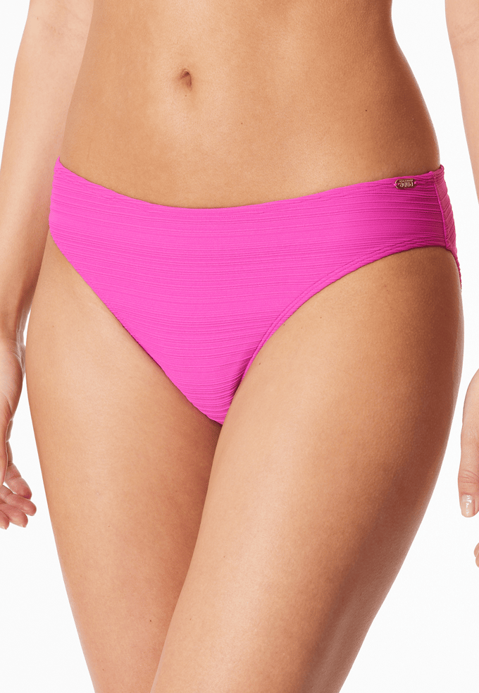 Bikinislip met strepen in fuchsia - aquablauw 40