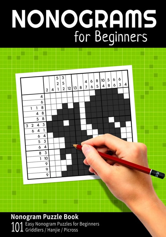 Nonogram Puzzelboek voor Beginners: 101 Eenvoudige Picross Logische Puzzels