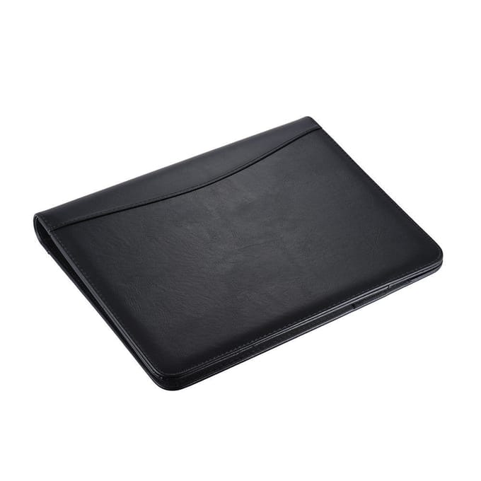 Pro Office PU cuir A4 portefeuille dossier organisateur porte-carte à feuilles mobiles black