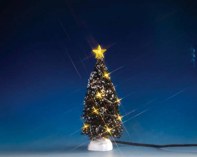 Lemax - Evergreen Tree With 12 Clear Light -  B/o (4.5v) - Kersthuisjes & Kerstdorpen