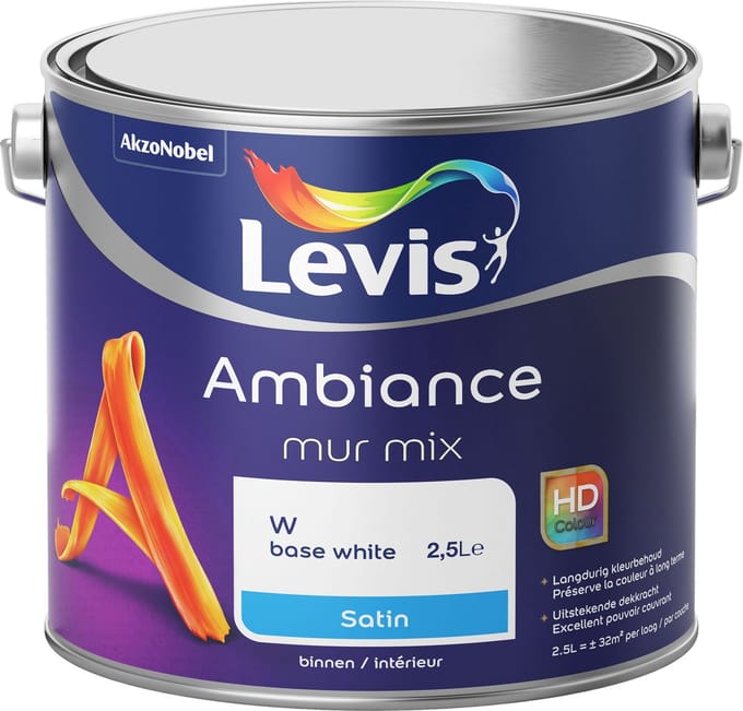 Levis Ambiance Mur Satin Mix - Coarse Seashell - 2,5 L