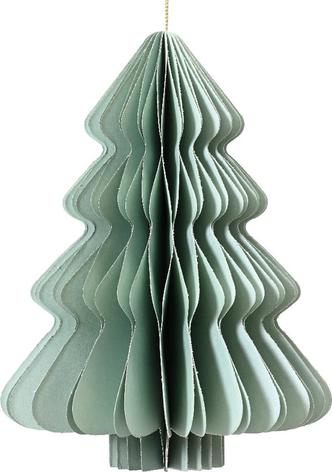 Decoris Papieren Boom 11.3x15 cm Mintgroen