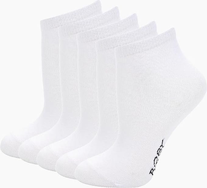 RobyKris Kids 5 paar kindersokken - Wit - Maat 34/35