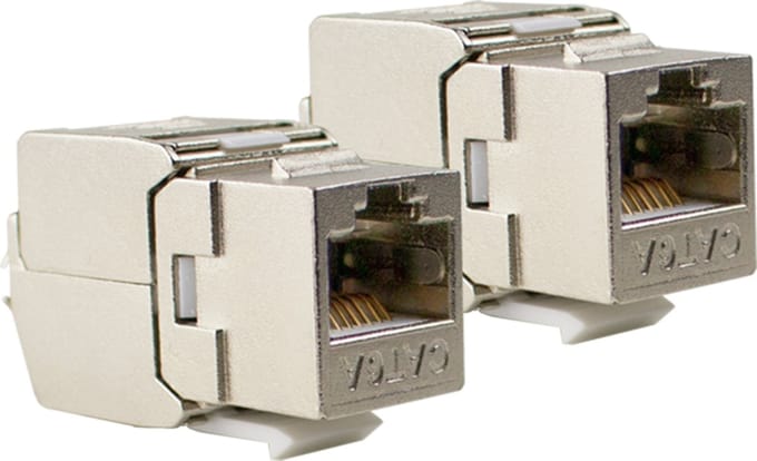 Hirschmann KS 6A/2 SHOP STP CAT6a 10 Gigabit Keystone module RJ45 - LSA (toolless) / metaal (2 stuks)