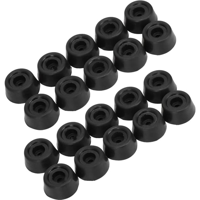 20 STKS Duurzame Rubber Biljart Pool Keu Onderkant Staart Beschermhoes Snooker Stok Beschermer black