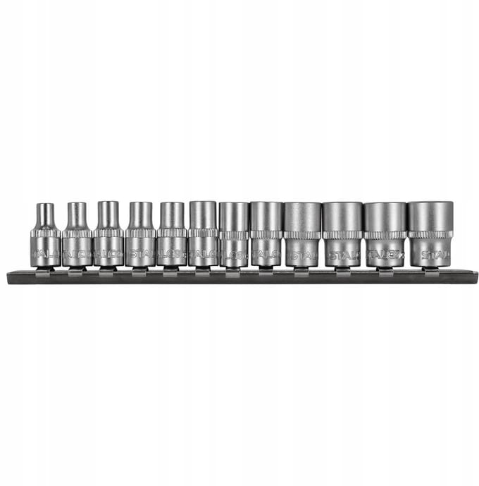 Stalco Doppenset 1/4" 12-delig CrV Staal