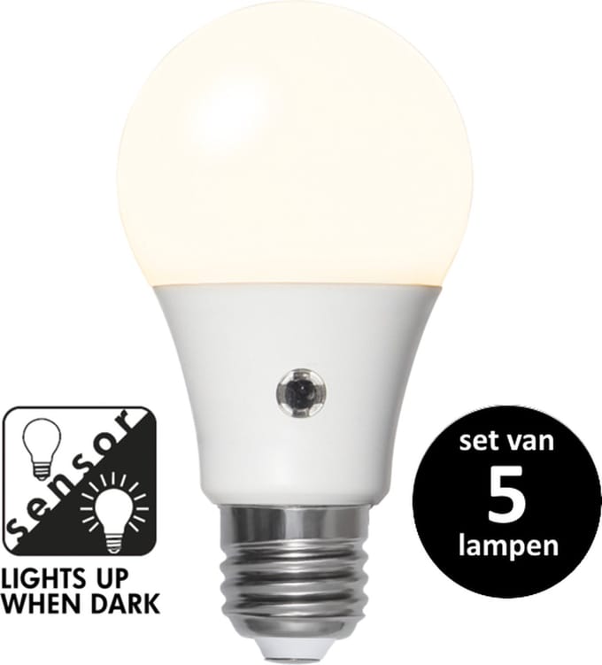 Lamp met schemersensor - 9.6W - set van 5