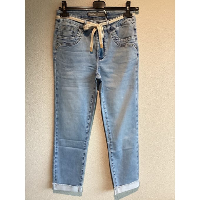 Geisha Helen slim fit blue denim