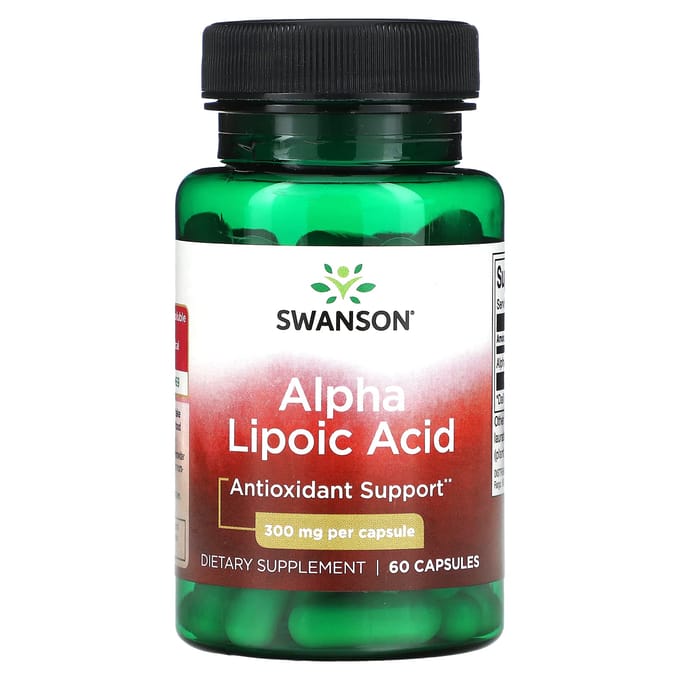 Alfa-liponzuur, 300 mg, 60 capsules