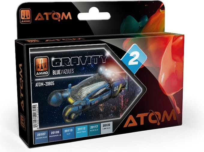 AMMO by Mig Jimenez Hobbyverf Acrylverf - MIG 20805 ATOM - Gravity Set 2 - Blauwe Kleuren - Acryl Set 6x20ml Verf set - 6x 20 ml