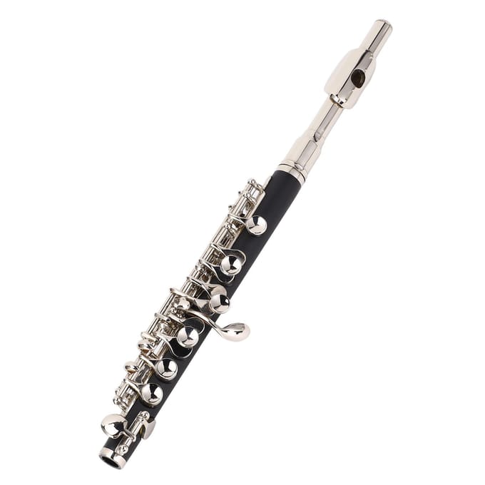 Flûte piccolo en do, instrument de musique pour débutants, avec kit de nettoyage black