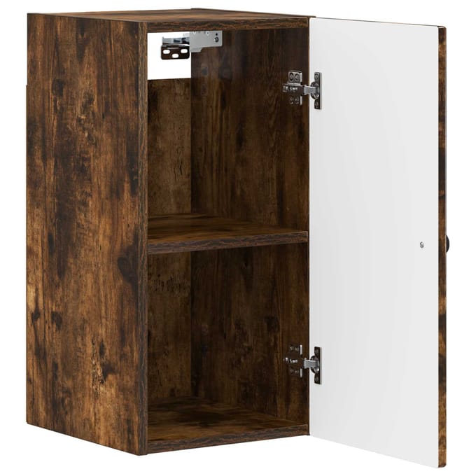 vidaXL - Badkamer - wandkast - EDE - Gerookt - eiken - 30 - x - 31 - x - 59 - cm