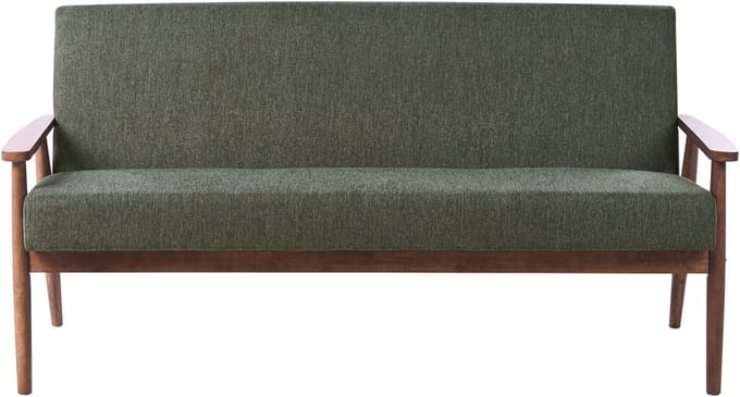 ESRUM - Driezitsbank - Groen/Donkerbruin - Polyester