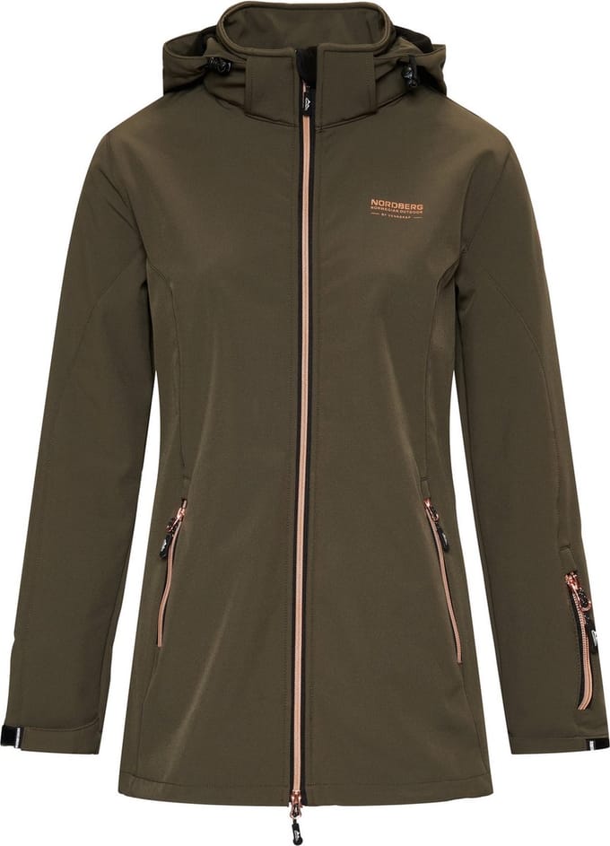 Nordberg Irene Softshell Jas Dames - Kleur Legergroen- Maat S