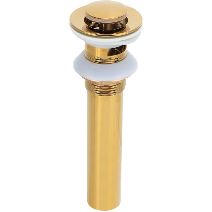 Bonde d'évier dorée sans trop-plein Anti-bouchage Robinet de salle de bain Bouchon de vidage pour lavabo Type 1 beige
