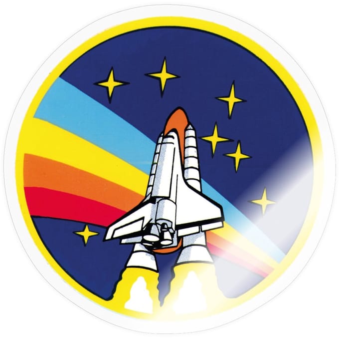 NASA STS 27 Insigne Sticker maat S (10 x 10 cm)