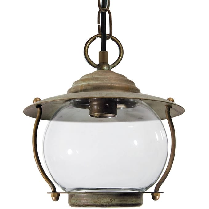 Moretti Luce Olivia buiten hanglamp, zeewaterbestendig, IP44, messing