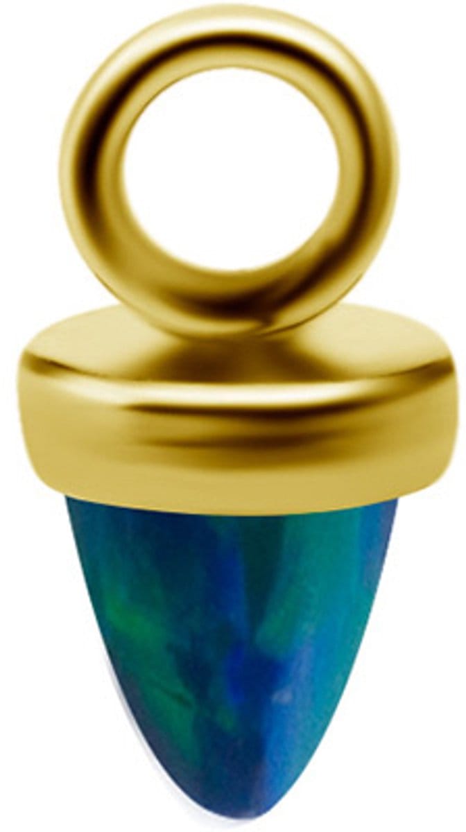 Crazy Needles - Charms Serie - Gouden Oog - Groene Opaal