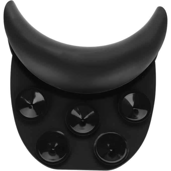 Coussin repose-nuque en silicone pour shampoing et shampoing black