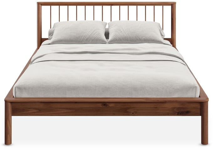 APOANA-bed van massief hout 140x190 cm - kastanjebruin