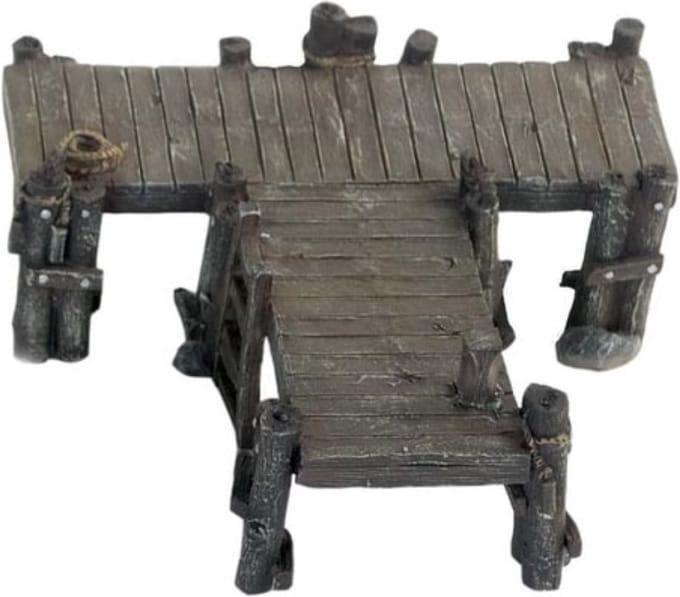 Dickensville Aanlegsteiger T-vorm 12 X 4 Cm Bruin