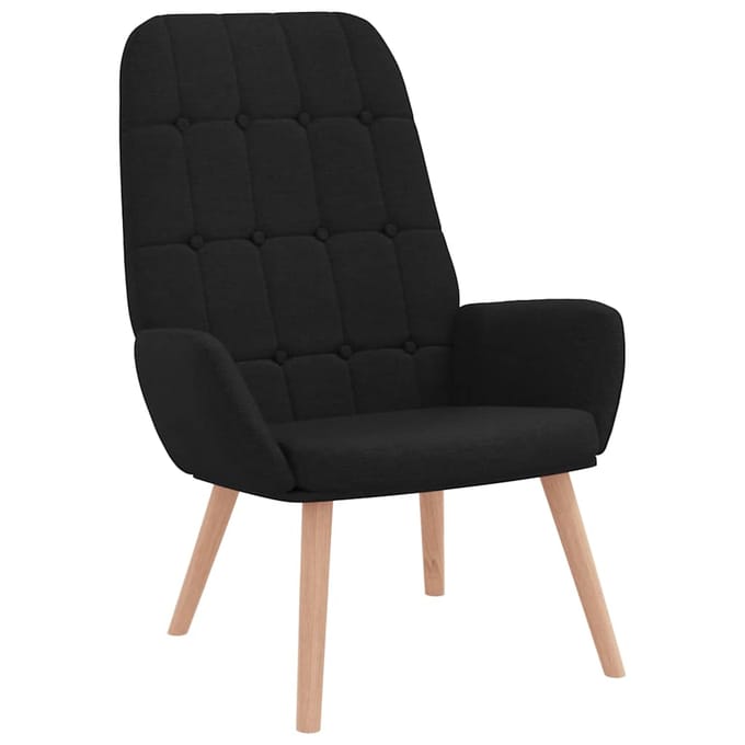 vidaXL - Relaxstoel - stof - zwart
