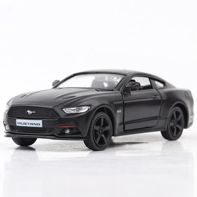 1:36 Mustang Haute Simulation Alliage Métal Moulé Sous Pression Modèle Voiture Pull Back Jouet de Collection Cadeau gray