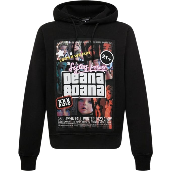 Dsquared2 Sisters Power Deana En Dana Zwarte Hoodie