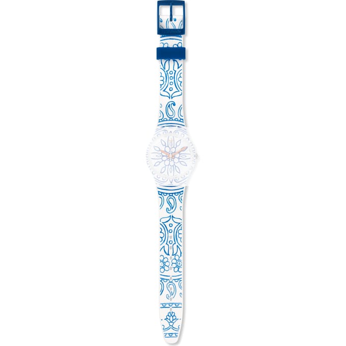 Swatch Plastic - Originals Medium (34mm) /Access/Solar/Musicall/Stop - G/SK/SL/SR/SS/SO28 AGW171 GW171 Blue Poetry band