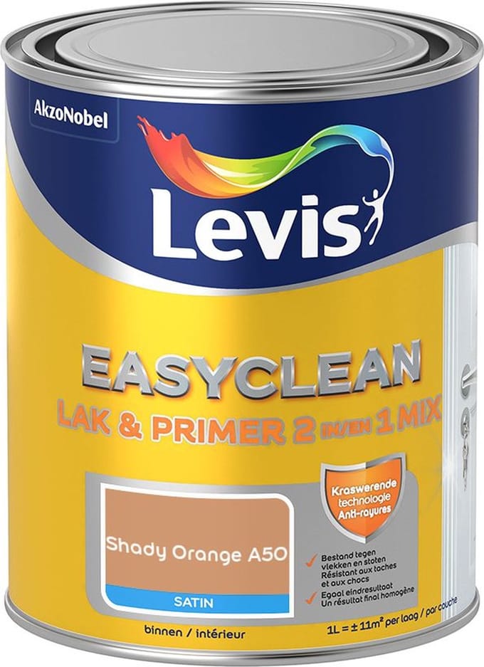 Levis - Easyclean Lak & Primer 2-In-1 Mix - Shady Orange A50 - Mengverf - 1 L