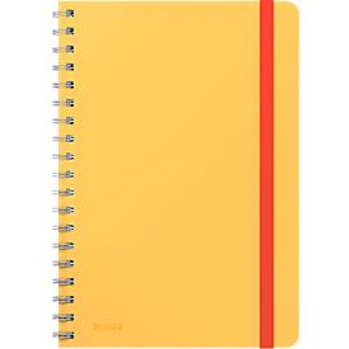 Leitz Cosy college notebook, DIN B5, vierkant, spiraalgebonden, 100 g/m² papier, 80 vel, geel