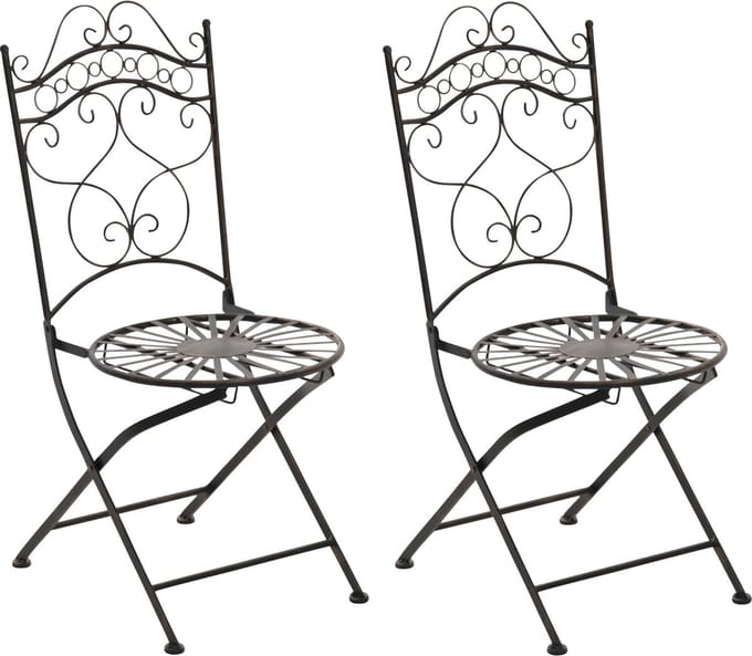 CLP Indra Set van 2 Klapstoelen - Vouwstoel - Buiten - bronzen