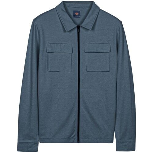 Baileys Vest Sweat Full Zip Double Chest Pocket Two-Tone Dark Blue / male