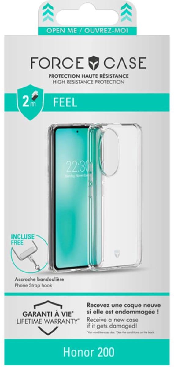 Force Case, Hoesje geschikt voor Honor 200 - Versterkt, Transparant