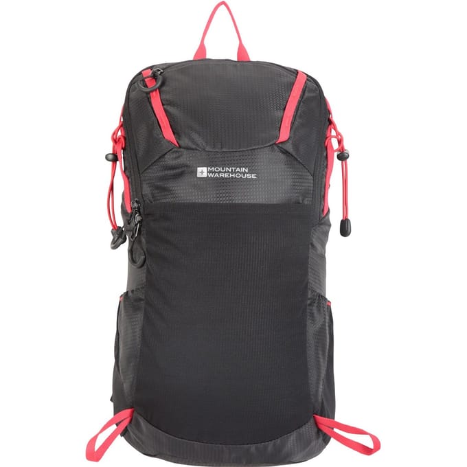Mountain Warehouse Inca 18L rugzak (Zwart/Rood)