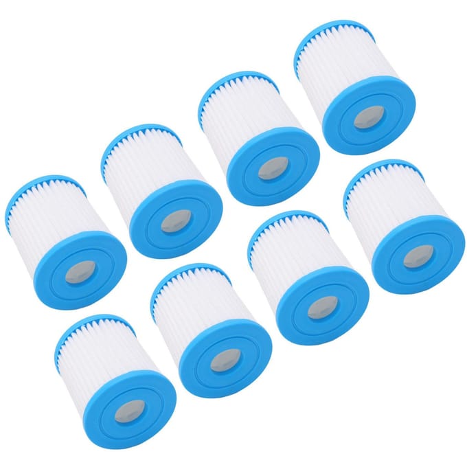 8 Stuks Zwembadfilterpatroon Sterke Filtratiecapaciteit Heavy Duty Polyester Herbruikbaar Zwembad blue