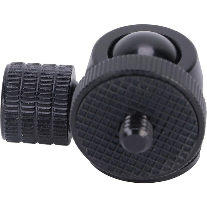Mini Statief Balhoofd met 1/4 Inch Schroef en Hot Shoe Mount Adapter voor DSLR Camera Ring gray