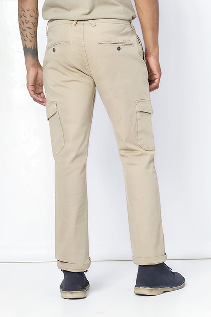 JC Rags John Cargo Chino Camel Uni Taille: W30L34 | Pantalons Cargo Outlet | Homme | Marron