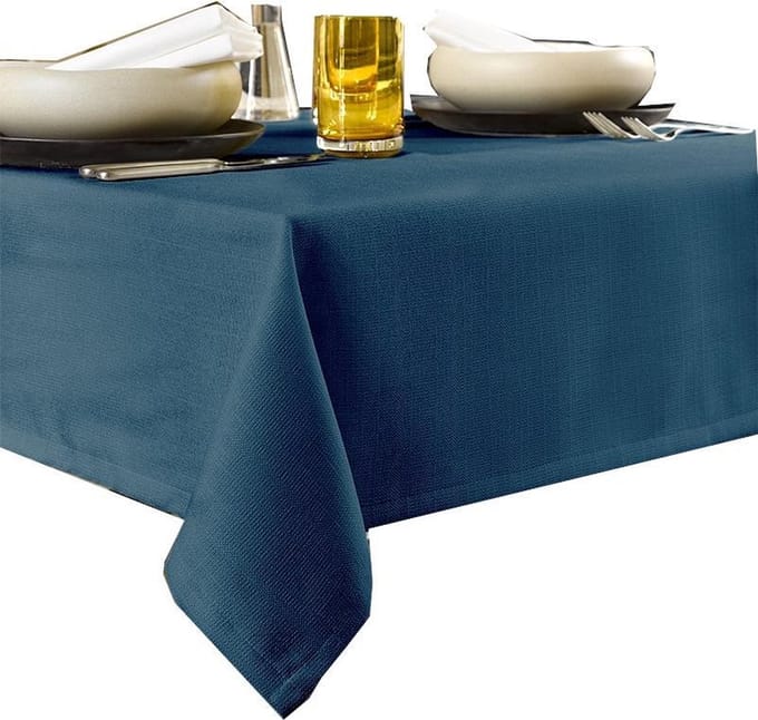 De Witte Lietaer Tafellaken Rond, Turks Blauw - Ø 190 cm - 100% Polyester