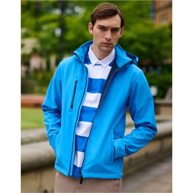 Regatta Professional Heren Venturer Softshell 3 Layer Hooded Jacket (Zwart)