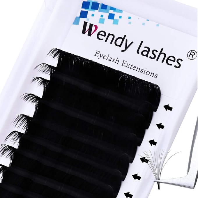 Easy Fan Volume Wimpers Extensions Zelf-Fanning Wisps voor Russische Techniek (0.05mm)