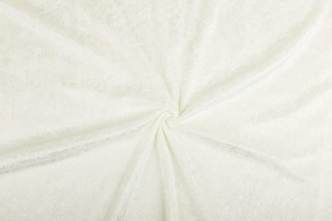 Velours de panne stof - Gebroken wit 51 - 1 meter