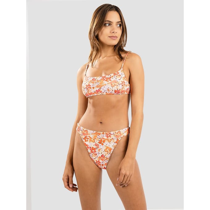 Rhythm Rosa Floral Tie Back Crop Bikini Top patroon
