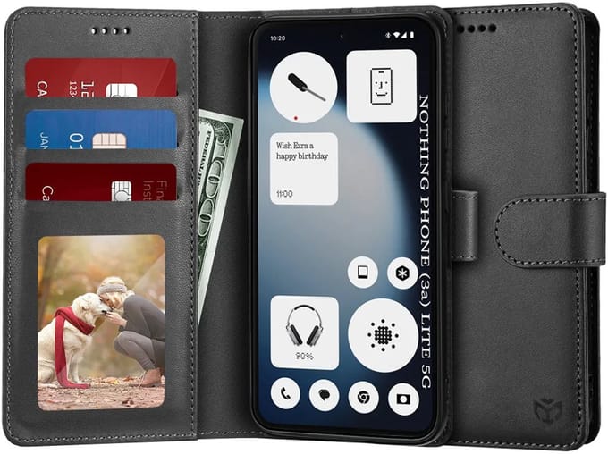 Hoesje geschikt voor Nothing Phone (3a) Lite - Techsuit Diary Book Wallet Case - Zwart