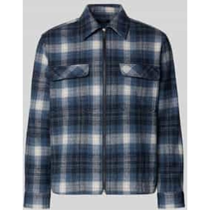 Regular fit overhemdjack met wol