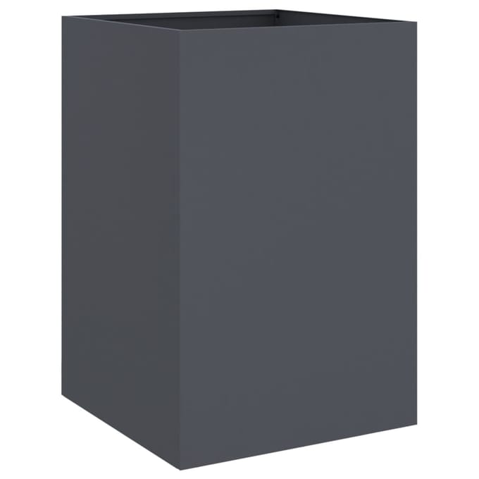 vidaXL - Plantenbak - 52x48x75 - cm - staal - antracietkleurig