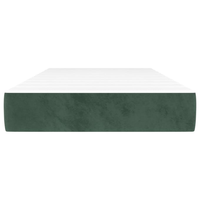 vidaXL - Pocketveringmatras - medium - 100x200x20 - cm - fluweel - donkergroen