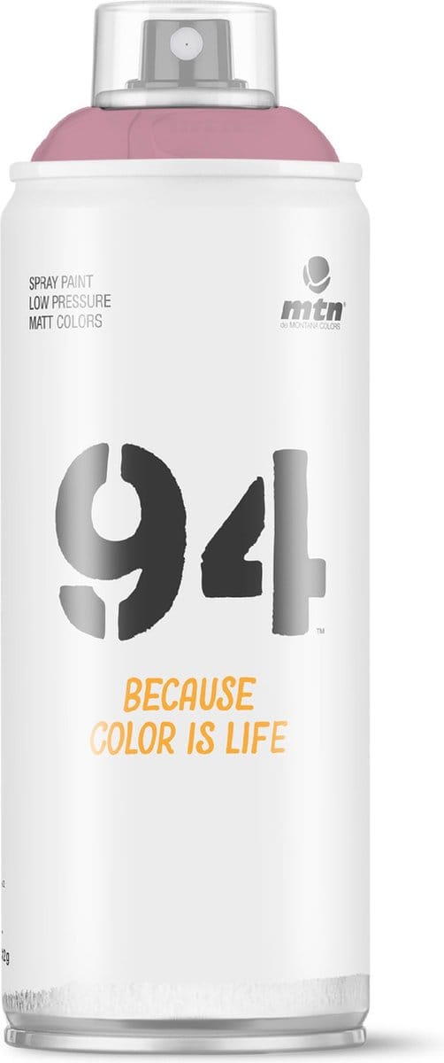MTN94 Stereo Roze spuitverf - 400ml lage druk en matte afwerking