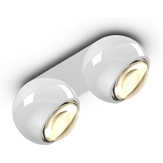 Occhio - io giro doppio volt C Plafondlamp - wit glanzend