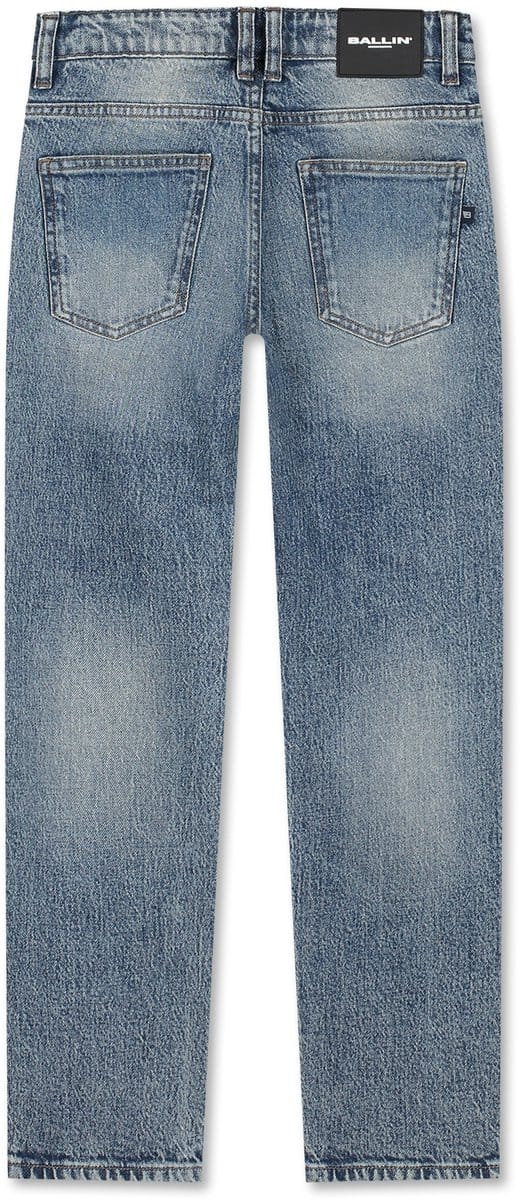 Ballin Amsterdam - Jongens Regular fit Denim Jeans - Denim Mid Blue - Maat 8